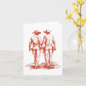 Retro Funny Cowboy Gay Trans Rights Lgbt Pride Karte (Gelbe Blume)