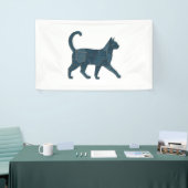 Retro Funny Denim Patch Animal Cat T - Shirt Banner (Messeveranstaltung)