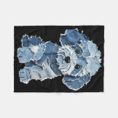 Retro Funny Denim Patch Animal Dog Print Fleecedecke (Vorderseite (Horizontal))