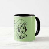 Retro Funny Dinner Choice Tasse (VorderseiteRechts)