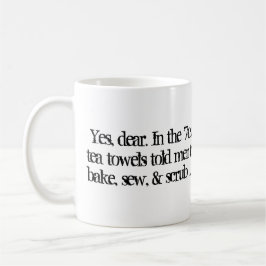 Retro Funny Dish Handtuch Tasse von RoseWrites