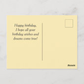 Retro Funny Dog und Happy Birthday Postcard Postkarte (Rückseite)