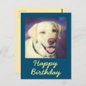 Retro Funny Dog und Happy Birthday Postcard Postkarte (Vorne/Hinten)