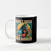 Retro Funny Dont Push Push der Pferde Meme Zitat S Kaffeetasse (Links)
