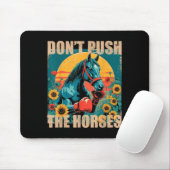 Retro Funny Dont Push Push der Pferde Meme Zitat S Mousepad (Mit Mouse)