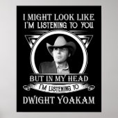 Retro Funny Dwight Yoakams Geschenk Männer Frauen. Poster (Vorne)