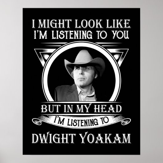Retro Funny Dwight Yoakams Geschenk Männer Frauen. Poster (Vorne)