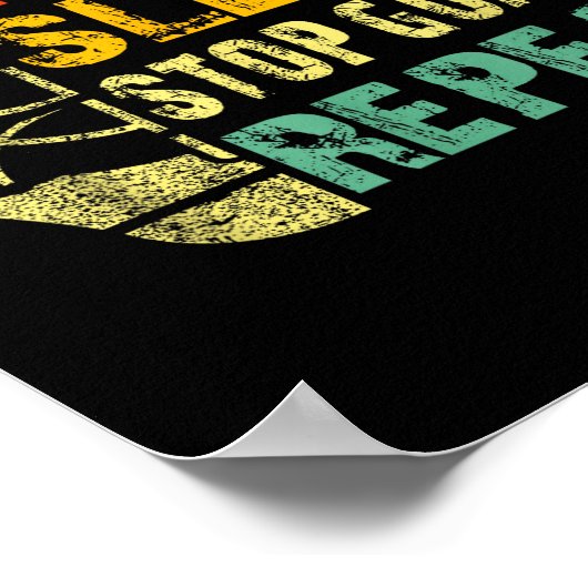 Retro Funny Eat Sleep Stop Goals Repeat Ice Hockey Poster (Ecke)