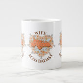 Retro Funny Ehefrau Mama Herz Boss Badass Geschenk Jumbo-Tasse (Vorderseite)