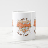 Retro Funny Ehefrau Mutter Boss Badass Mother Day Jumbo-Tasse (Vorderseite)