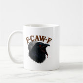 Retro Funny F Caw F Crow and Bird Moon Kaffeetasse (Links)