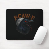 Retro Funny F Caw F Crow and Bird Moon Mousepad (Mit Mouse)