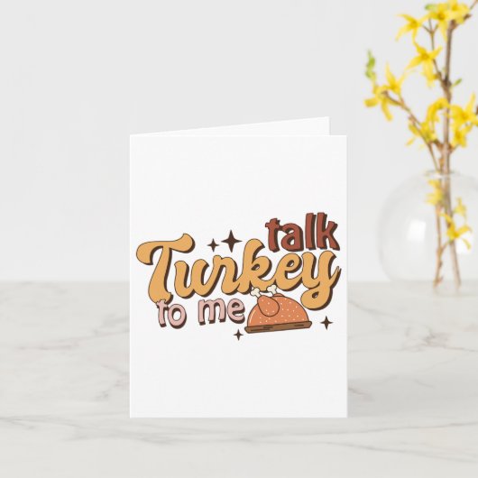 Retro Funny Fall Erntedank sprechen Türkei Wo Karte (Gelbe Blume)