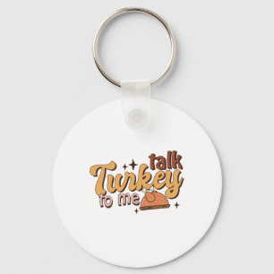 Retro Funny Fall Erntedank sprechen Türkei Wo Schlüsselanhänger