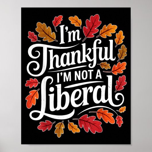 Retro Funny Fall Thanksgiving I’m Thankful I’m Not Poster (Vorne)