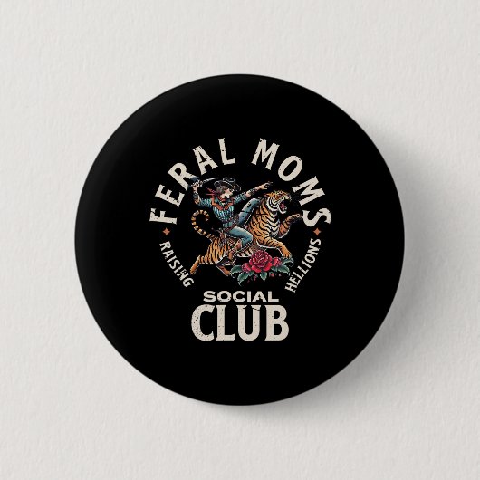 Retro Funny Ferry Mamas Splash & Spa Tamaro Button (Vorderseite)