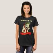 Retro Funny Folklore Skeleton Horse Mari Lwyd Yule T-Shirt (Vorne ganz)