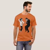 Retro Funny Frankenstein Monster and Bride Dancing T-Shirt (Vorne ganz)