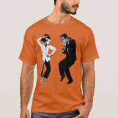 Retro Funny Frankenstein Monster and Bride Dancing T-Shirt (Vorderseite)