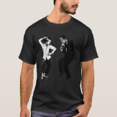 Retro Funny Frankenstein Monster and Bride Dancing T-Shirt (Vorderseite)