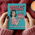Retro Funny Friend Geburtstagskarte für Freundin Karte<br><div class="desc">Feiern Sie den besonderen Tag Ihrer Freundin mit unserer "Retro Funny Friend Birthday Card". Diese charmante Karte zeichnet sich durch ein spielerisches Design aus, das Retro-Ästhetik mit modernem Spaß verbindet und sie zu einer angenehmen Überraschung für ihre Geburtstagsfeier macht. Es wurde aus hochwertigen Materialien hergestellt und bietet sowohl einen einzigartigen...</div>