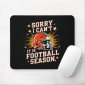 Retro Funny Game Day Sorry I Can't It Is Football Mousepad (Mit Mouse)