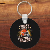 Retro Funny Game Day Sorry I Can't It Is Football Schlüsselanhänger (Vorderseite)