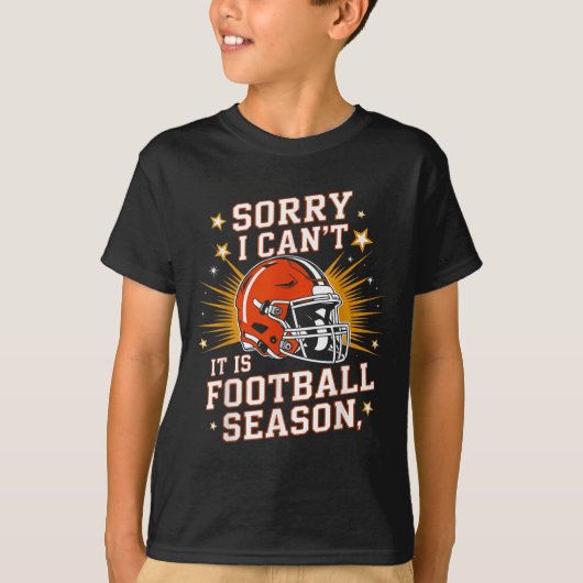 Retro Funny Game Day Sorry I Can't It Is Football T-Shirt (Vorderseite)