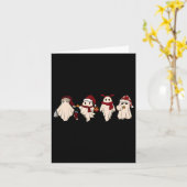 Retro Funny Ghost Santa Sat Niedliche Weihnachtsge Karte (Gelbe Blume)