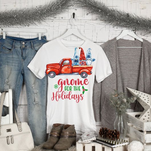 Retro Funny Gnome für Weihnachten im Urlaub T-Shirt