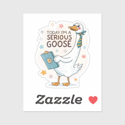 Retro Funny Goose Sticker - Vintag Meme Vinyl Dec (Blatt)