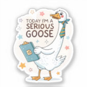 Retro Funny Goose Sticker - Vintag Meme Vinyl Dec (Vorderseite)