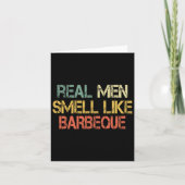 Retro Funny Grillen Grilling Men riecht wie Byrbe Karte (Vorderseite)