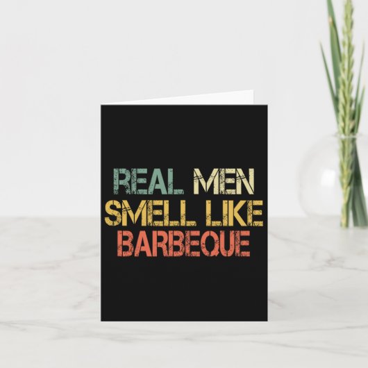 Retro Funny Grillen Grilling Men riecht wie Byrbe Karte (Vorderseite)