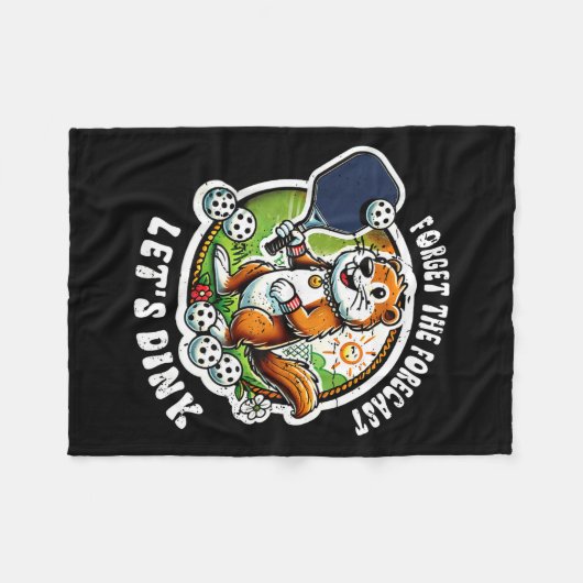 Retro Funny Groundhogs Day Forecast Lets Dink Pick Fleecedecke (Vorderseite (Horizontal))