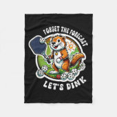 Retro Funny Groundhogs Day Forecast Lets Dink Pick Fleecedecke (Vorderseite)