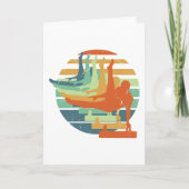 Retro Funny Gymnastics Männer Acrobat Sports Lover Karte (Vorderseite)