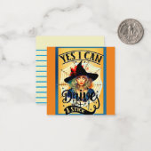 Retro Funny Halloween Cards Mitteilungskarte (Vorderseite/Rückseite Beispiel)