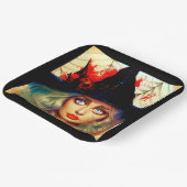 Retro Funny Halloween Cards Pappteller (Gewinkelt)