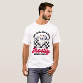 Retro Funny Halloween Ghost T-Shirt (Vorne ganz)