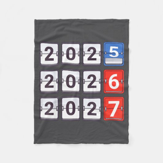 Retro Funny Happy New Year 2026 2027 67 Meme Six S Fleecedecke (Vorderseite)