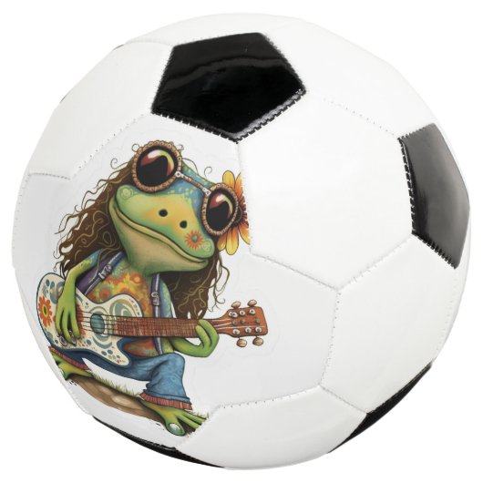 Retro Funny Hippie Frog Weber Glass Piano Fußball (Dreiviertel)