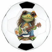 Retro Funny Hippie Frog Weber Glass Piano Fußball (Vorderseite)