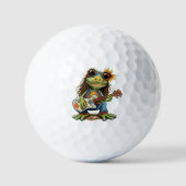 Retro Funny Hippie Frog Weber Glass Piano Golfball (Vorderseite)