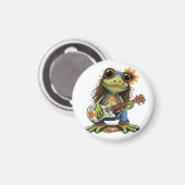 Retro Funny Hippie Frog Weber Glass Piano Magnet (Vorderseite/Rückseite)