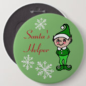 Retro Funny Holiday Weihnachten Elf Button Button (Vorne & Hinten)