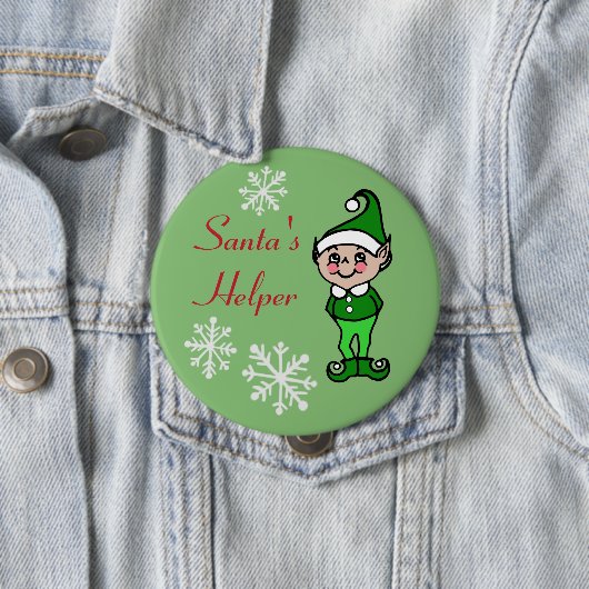Retro Funny Holiday Weihnachten Elf Button Button (Beispiel)