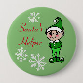 Retro Funny Holiday Weihnachten Elf Button Button (Vorderseite)
