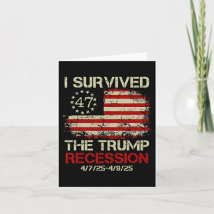 Retro Funny I überlebte die Trump-Rezession Karte