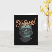 Retro Funny It's Alive Frankenstein Monster Spooky Karte (Gelbe Blume)